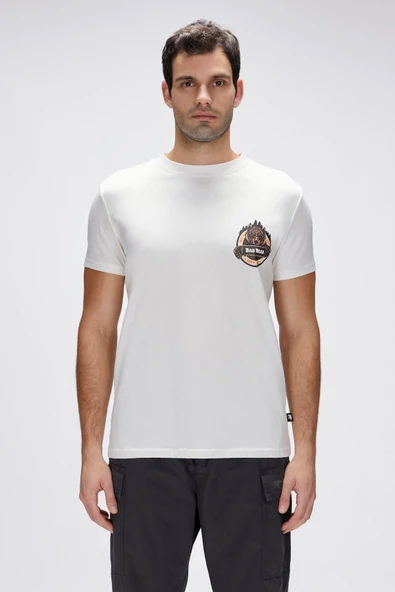 Bad Bear Flint Beyaz Erkek Baskılı Tişört ürün görseli 1