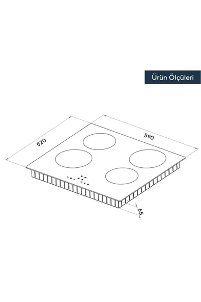 16-4tb Indüksiyon Siyah Ankastre Cam Ocak - 3