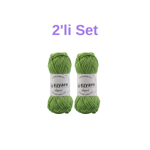 Baby Cotton El Örgü İpi 25 gr Oeko-Tex Sertifika Pamuk İpi, Bebek Yelek ve Punch İpi 2'li Set - 9