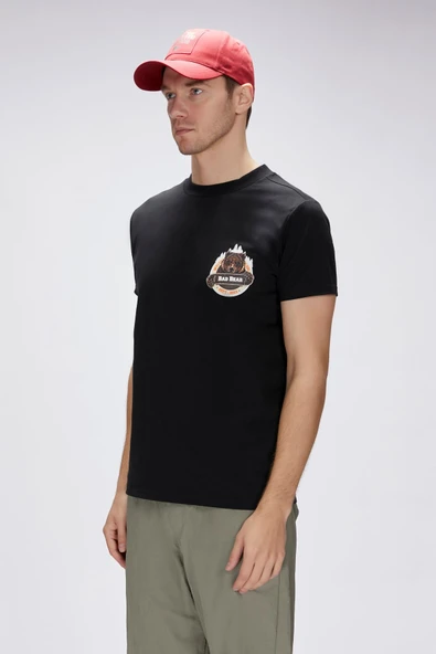 Bad Bear Flint Siyah Erkek Baskılı Tişört ürün görseli 1