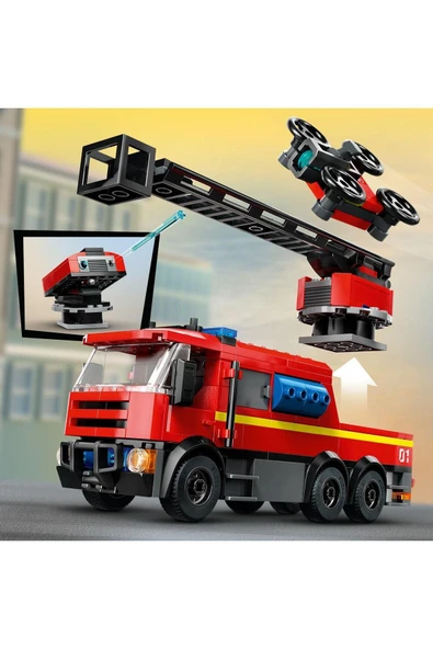 LEGO ® City İtfaiye Kamyonlu İtfaiye Merkezi 60414 -  Yaratıcı Oyuncak Yapım Seti (843 Parça) - 7