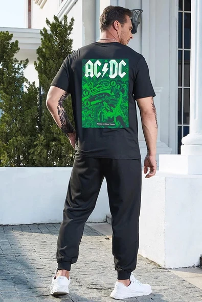 Unisex Acdc Baskılı 2'li Eşofman Takımı - Resim 3