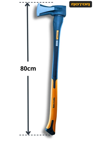 Fiber Plastik Saplı Balta Odun Yarma Baltası 2kg (80 CM TOPLAM UZUNLUK) ürün görseli 1