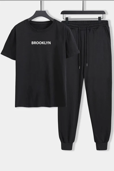 Unisex Brooklyn Baskılı 2'li Eşofman Takımı ürün görseli