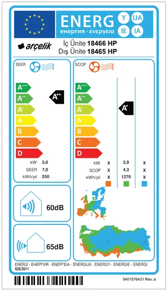 Arçelik 18465 HP Ultra Hijyen Plus Inverter Klima Split Klima - Resim 5
