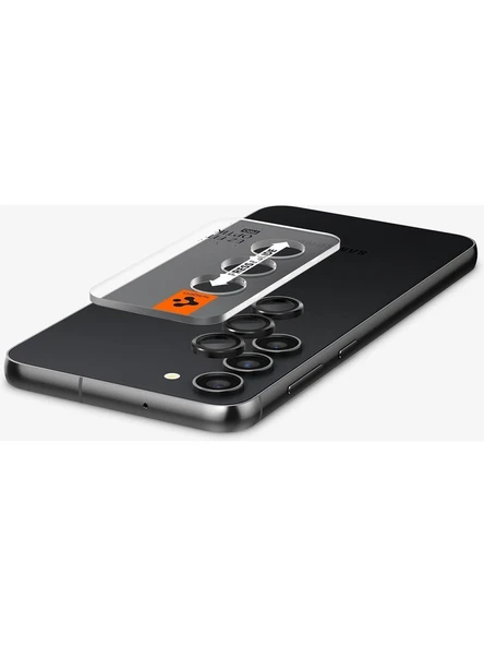 (OUTLET) Spigen Galaxy S23 Plus / S23 Kamera Lens Camı Koruyucu Glas.tR EZ Fit Optik Pro (2 Adet) Black - AGL05962 - 3