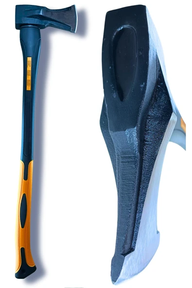 Fiber Plastik Saplı Balta Odun Yarma Baltası 2kg (80 CM TOPLAM UZUNLUK) - Resim 2