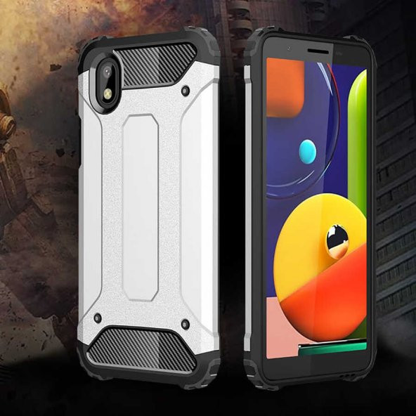 Galaxy A01 Core Kılıf Hybrid Zırh Silikon - 3