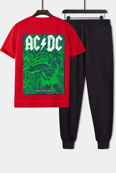 Unisex Acdc Baskılı 2'li Eşofman Takımı ürün görseli