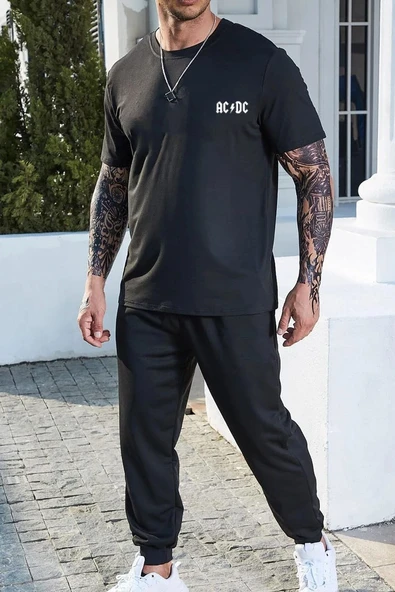 Unisex Acdc Baskılı 2'li Eşofman Takımı - Resim 4