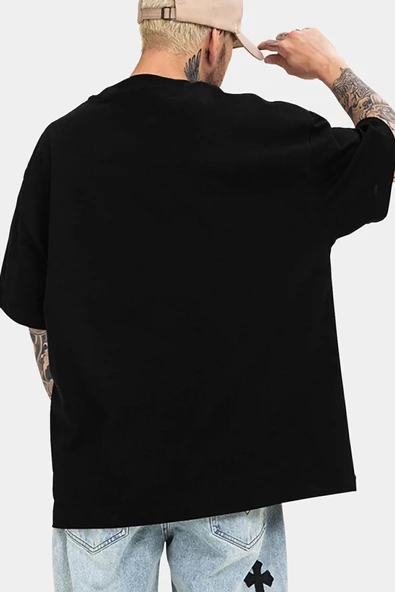 Unisex Hoodie Baskılı T-shirt - Resim 8