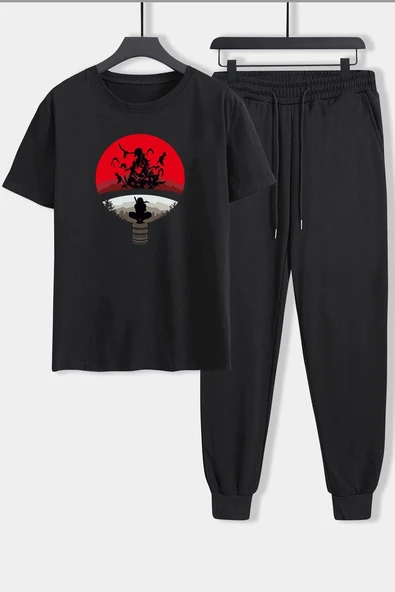 Unisex Itachi Uchiha Baskılı 2'li Eşofman Takımı