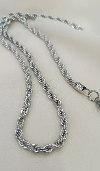 Çelik Kolye 316 L Paslanmaz Unisex Burgu Model Kolye Gerdanlık - 2