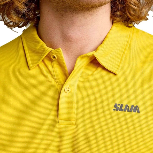 SLAM A108013S00-W41 ACT QD POLO Erkek Tişört Sarı - Resim 4