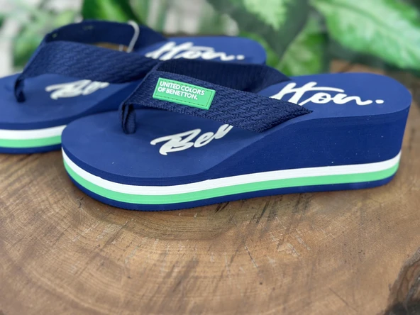 Benetton Dolgu Topuklu Parmak Arası Terlik BNI10218 - 8
