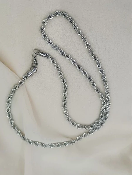 Çelik Kolye 316 L Paslanmaz Unisex Burgu Model Kolye Gerdanlık - 3