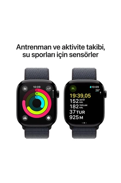 Watch Series 10 GPS 46mm Jet Siyah Alüminyum Kasa + Mürekkep Moru Spor Loop - 4