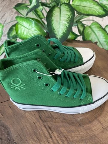 Benetton Yüksek Tabanlı Yeşil Converse Ayakkabı 30939 - 6