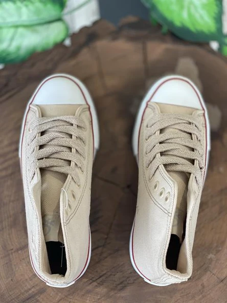 Benetton Bej Converse Spor Ayakkabı 30628 - 4