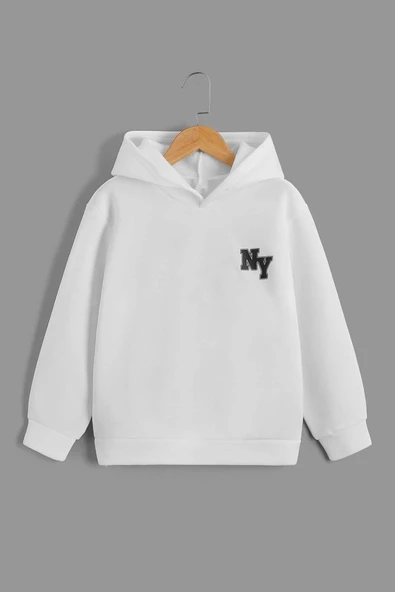 Ny Baskılı Erkek - Kız Çocuk Rahat Kalıp Sweatshirt - 5