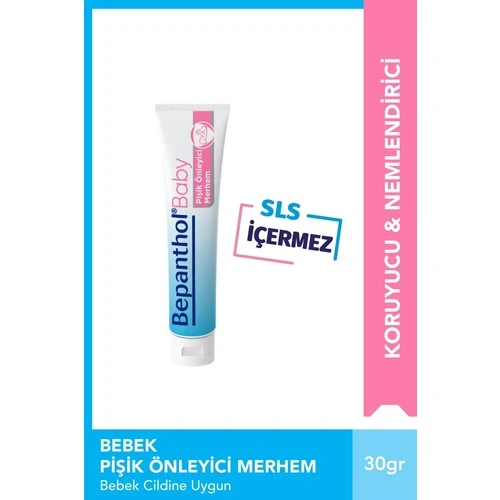 Bepanthol Baby Pişik Önleyici Merhem 30gr L Parapen, Sls, Parfüm, Koruyucu İçermez