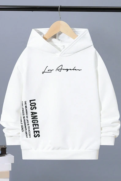 Los Angles Baskılı Erkek - Kız Çocuk Rahat Kalıp Sweatshirt