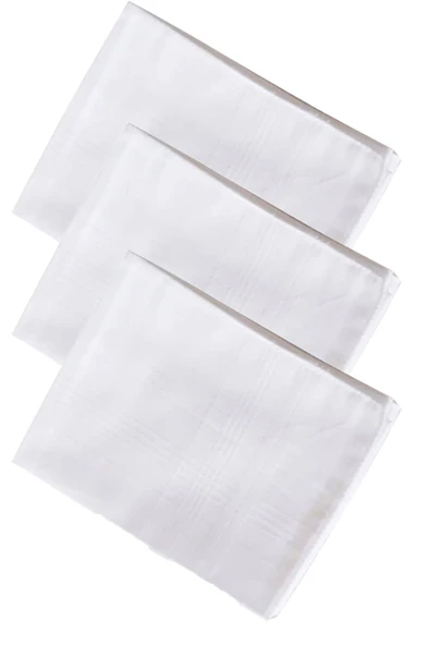 3’lü Özel Paket Premium Erkek Mendil Seti %100 Pamuk 42x42 cm - 3