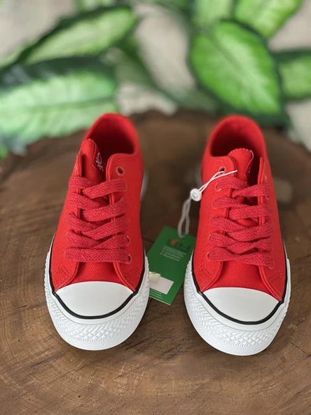 Benetton Konvers Kadın Spor Ayakkabı Kırmızı BN30196 - 3