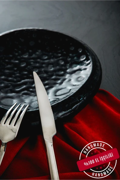 Farika Porselen Kaya Kamer El Dekoru 26 cm Porselen Dekoratif Sunum Tabağı - Şık ve Zarif Tasarım