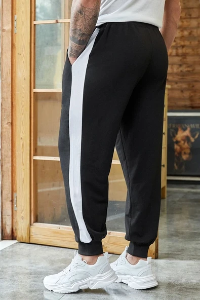 Yan Beyaz Spor Eşofman Altı - 2