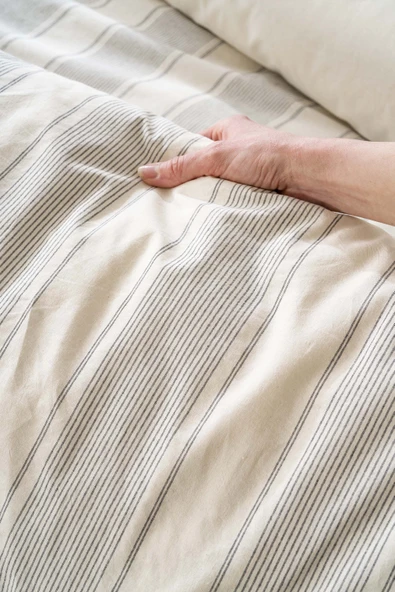 Rivaİstanbul Nenas Antrasit Çift Kişilik Nevresim Takımı 4 Parça %100 Pamuklu - Resim 7