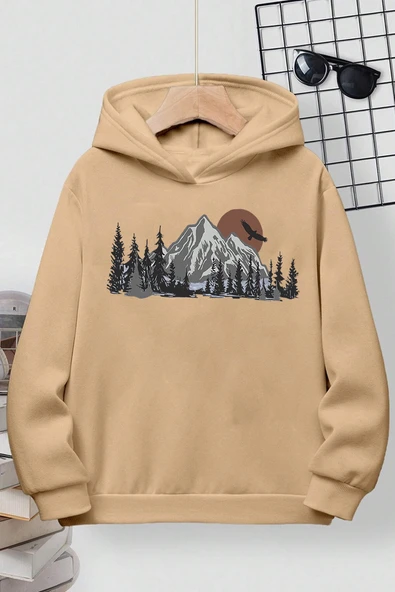 Mountain Baskılı Erkek - Kız Çocuk Rahat Kalıp Sweatshirt ürün görseli