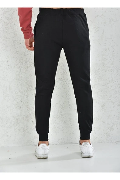 Siyah Jumpman Spor Eşofman Altı - 4
