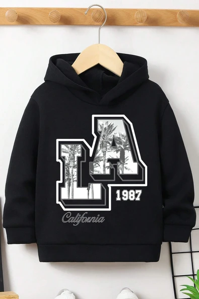 Los Angles Baskılı Erkek - Kız Çocuk Rahat Kalıp Sweatshirt