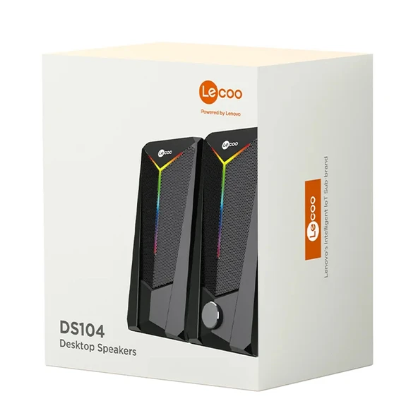 Lenovo Lecoo Ds104 6 Volt 80 Db 1+1 Kablolu Pc Bilgisayar Hoparlörü Gaming Oyuncu Speaker Hoparlör - 9