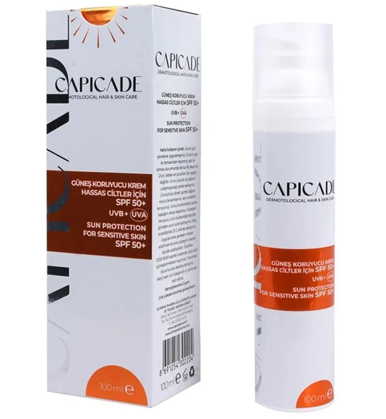 Capicade Güneş Koruyucu Krem Hassas Ciltler için SPF50+ 100ml