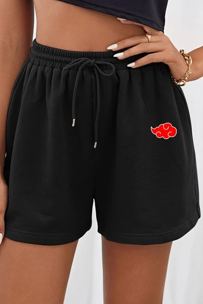 Tasarım Baskılı Pamuk Unisex Penye Short - 3