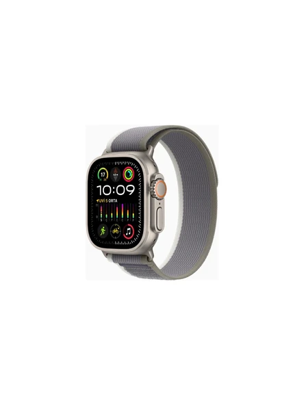 Apple Watch Ultra 2 Gps + Cellular, 49MM Titanyum Kasa Yeşil / Gri Trail Loop - S/m MRF33TU/A