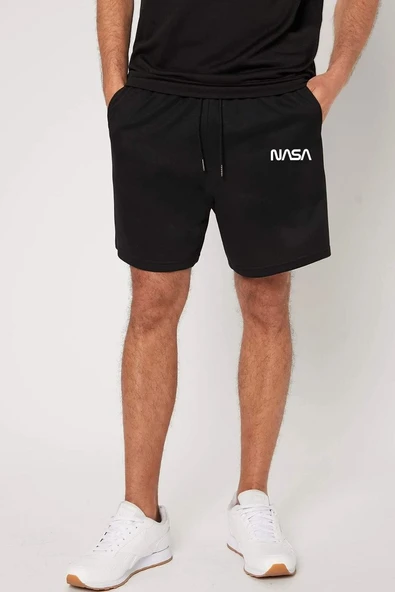 Tasarım Baskılı Pamuk Unisex Penye Short - 3