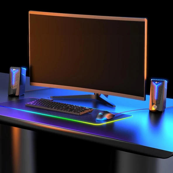 Lenovo Lecoo Ds104 6 Volt 80 Db 1+1 Kablolu Pc Bilgisayar Hoparlörü Gaming Oyuncu Speaker Hoparlör - 5