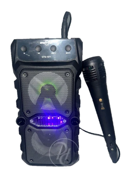 Karaoke Bluetooth Hoparlör Taşınabilir Kablosuz Usb SubWoofer RGB Işık Fm Sd Mikrofonlu Ses Bombası - 7