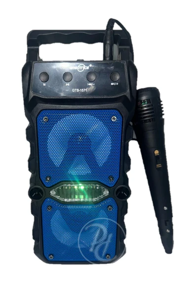 Karaoke Bluetooth Hoparlör Taşınabilir Kablosuz Usb SubWoofer RGB Işık Fm Sd Mikrofonlu Ses Bombası - 4