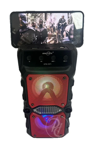 Karaoke Bluetooth Hoparlör Taşınabilir Kablosuz Usb SubWoofer RGB Işık Fm Sd Mikrofonlu Ses Bombası - 11