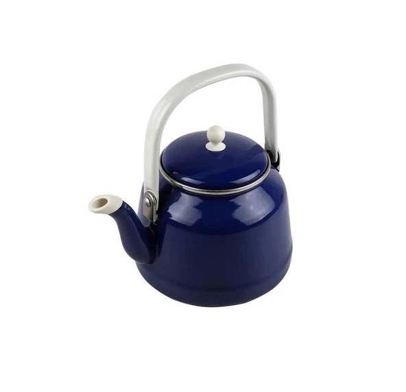 Alev Vintage Emaye Demlik Kettle 1,5Lt Lacivert - 2
