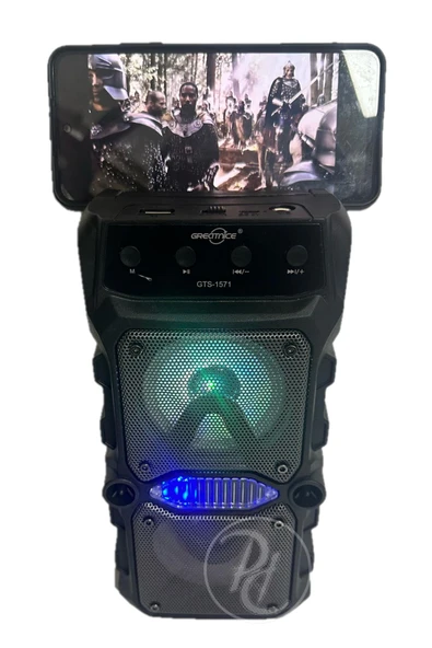 Karaoke Bluetooth Hoparlör Taşınabilir Kablosuz Usb SubWoofer RGB Işık Fm Sd Mikrofonlu Ses Bombası - 8