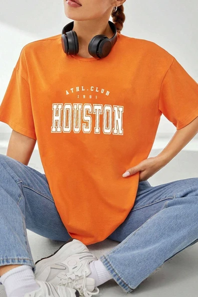Unisex Houston Baskılı T-shirt ürün görseli