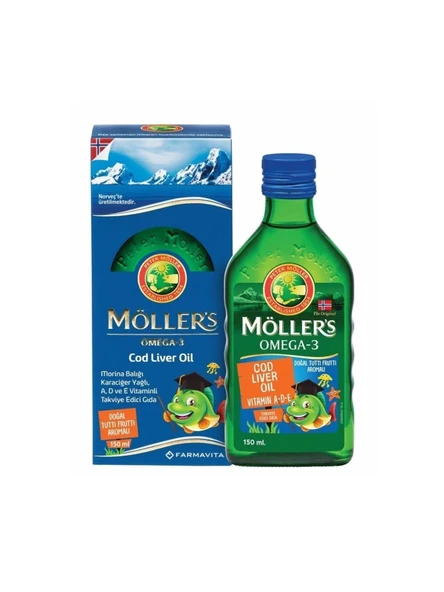 Möller's Omega-3 Balık Yağı Şurubu Tutti Frutti 150 ml ürün görseli