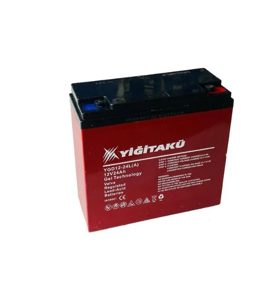 Yiğit 24Ah 12V Dik Akü 2025 Üretim 5'li SET AKÜ EBATLARI: 169x179x78mm - 2