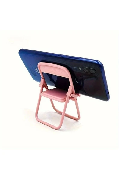 Sevimli Sandalye Telefon Standı, Katlanabilir Taşınabilir Akıllı Telefon Tutucu - 3