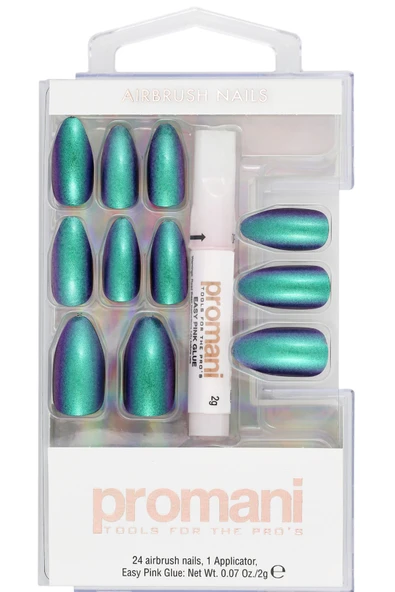 Neon Petrol Takma Tırnak Kiti Pr-5657
